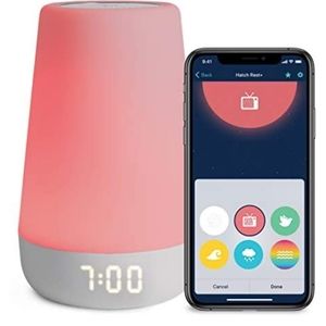 NWOB Hatch Baby Monitor, Sound, Clock& Night Light